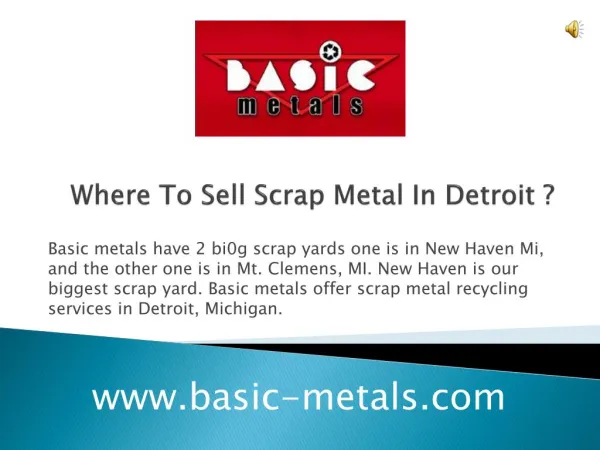 Where to sell scrap metal in Detroit ?