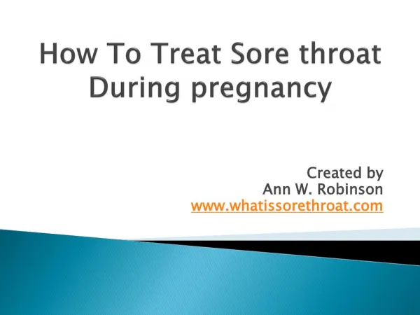 How To Treat Sore throat During pregnancy?