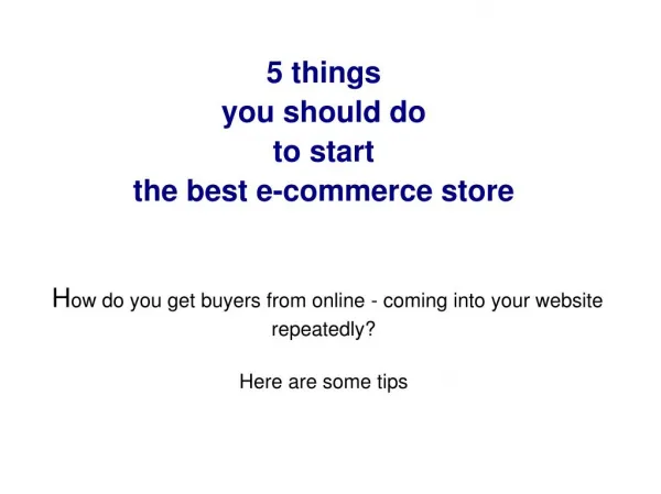 Stand out from crowd of multiple ecommerce store