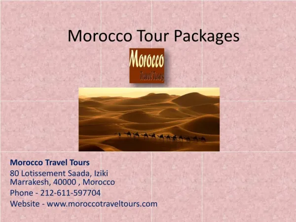 Morocco Tour Packages