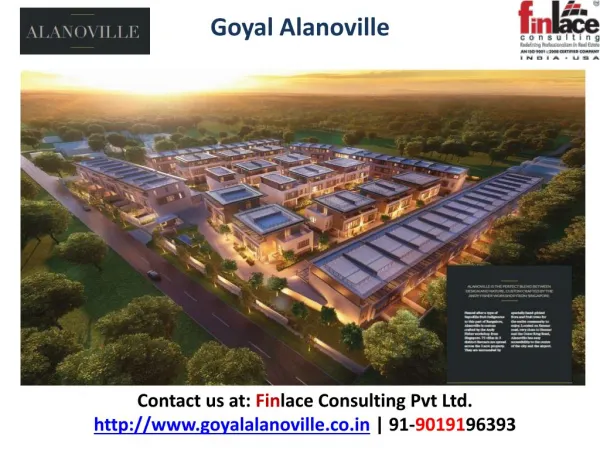 Goyal Alanoville | Price List | Yelahanka Bangalore