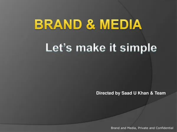 Brand and Media