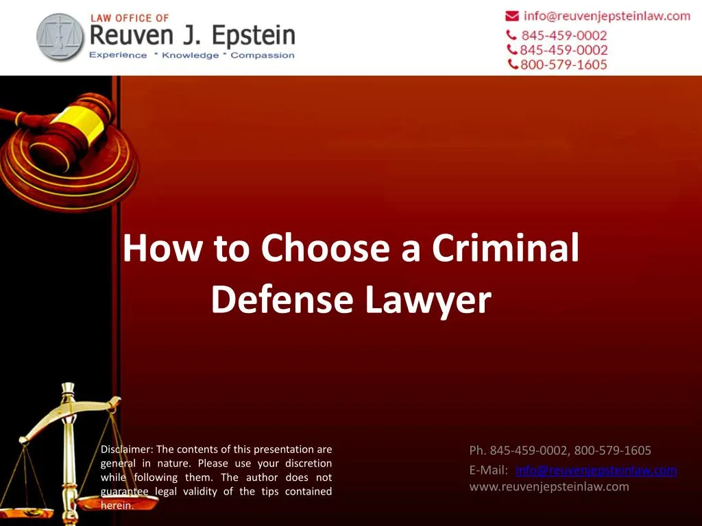 how to choose a criminal d efense lawyer