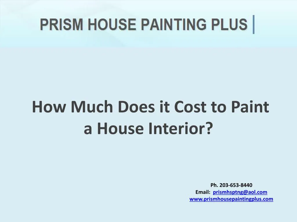 how much does it cost to paint a house interior