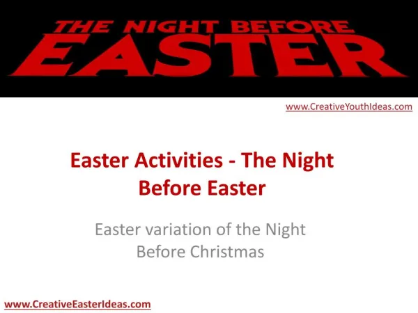 Easter Activities - The Night Before Easter