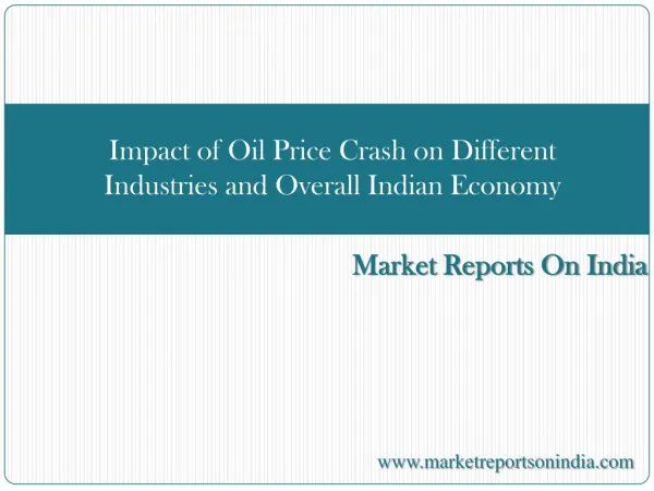 Impact of Oil Price Crash on Different Industries and Overal