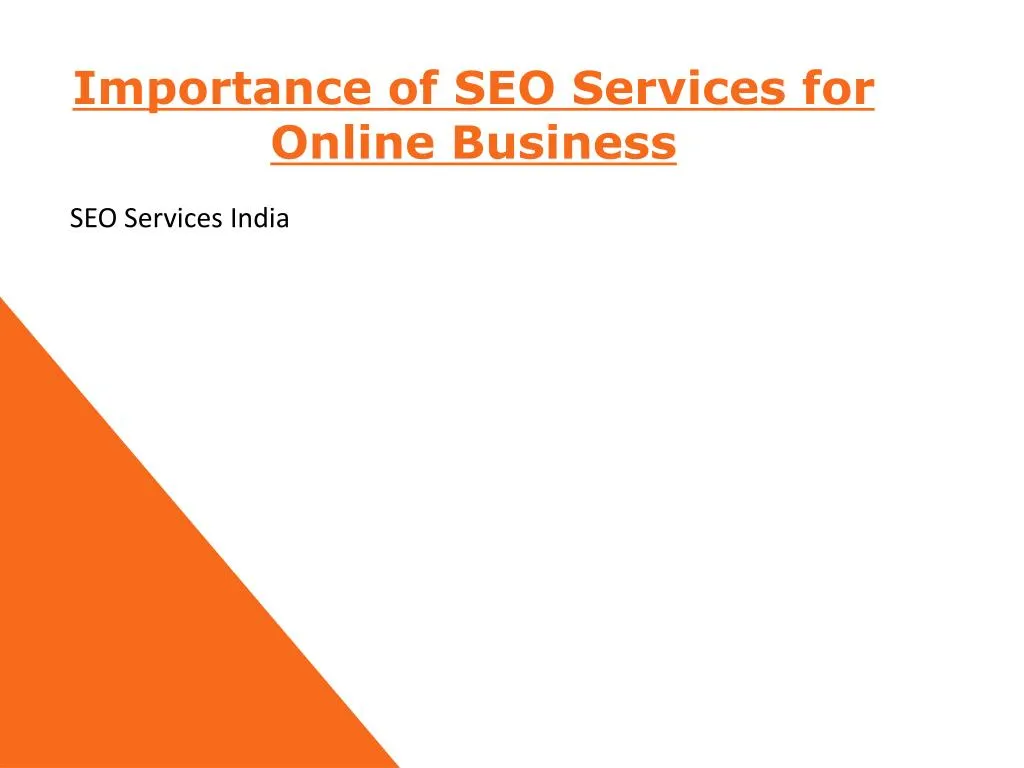 importance of seo services for online business
