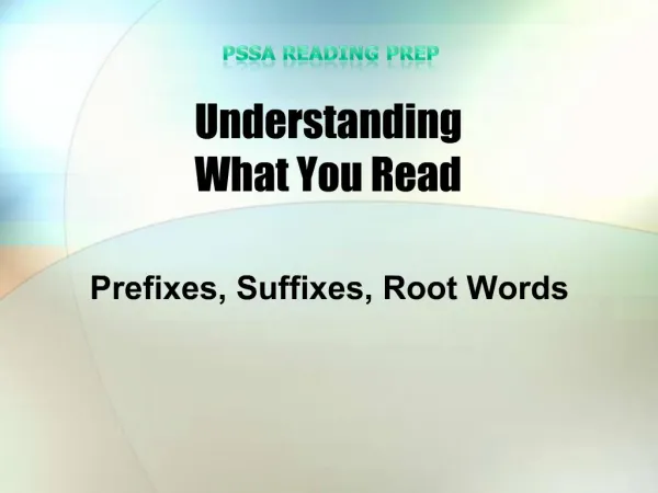 Understanding What You Read