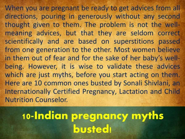 10 Indian Pregnancy Myths Busted