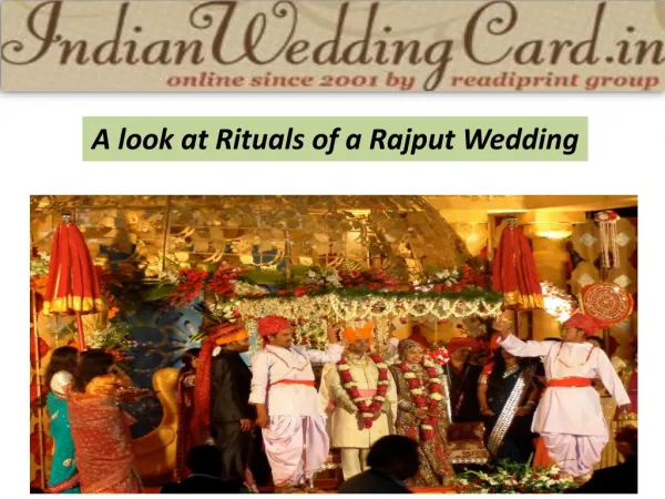 A look at Rituals of a Rajputi Wedding