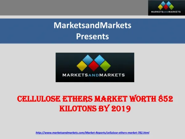 Cellulose Ethers Market