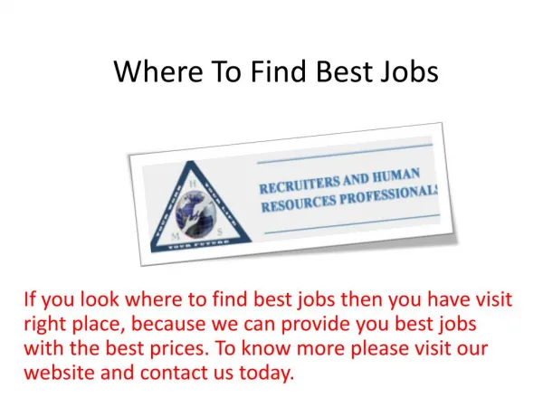 Where To Find Best Jobs