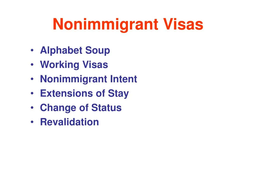 nonimmigrant visas
