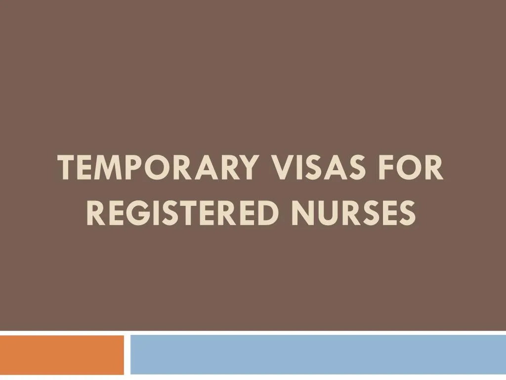 temporary visas for registered nurses