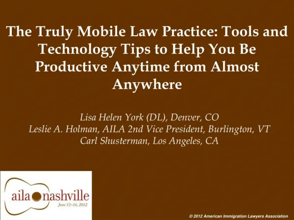 The Truly Mobile Law Practice