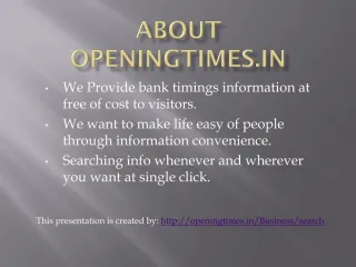 SBI Working Hours - slide 1