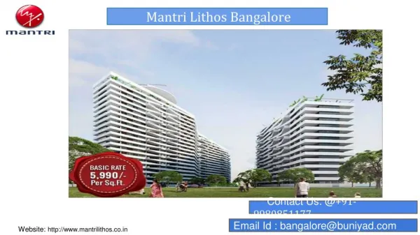Mantri Lithos Manyata Tech Park, Hebbal Bangalore
