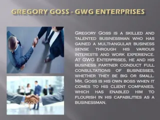 Gregory Goss - slide 1