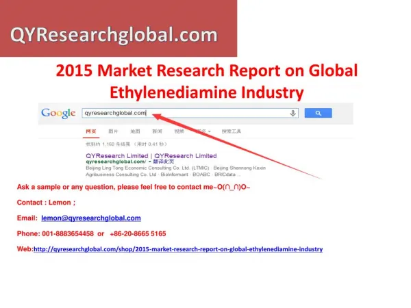 Ethylenediamine Market Research Report