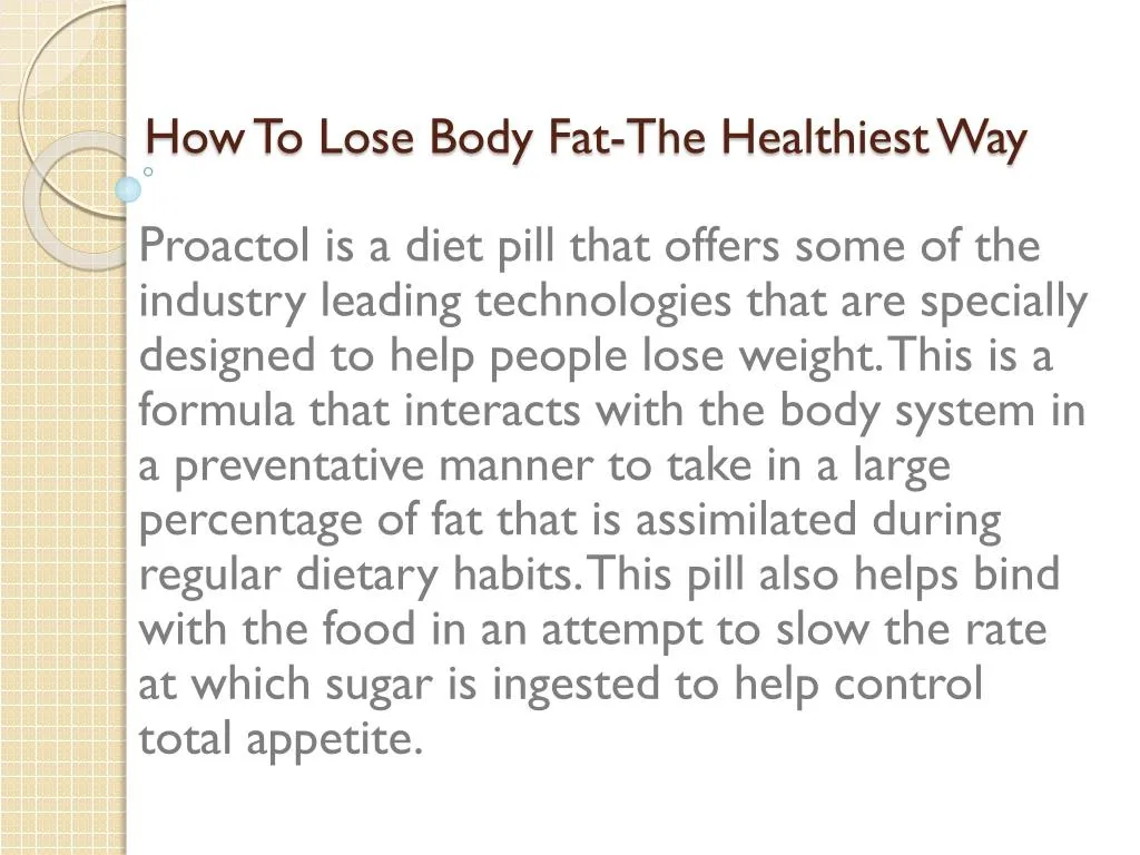 how to lose body fat the healthiest way