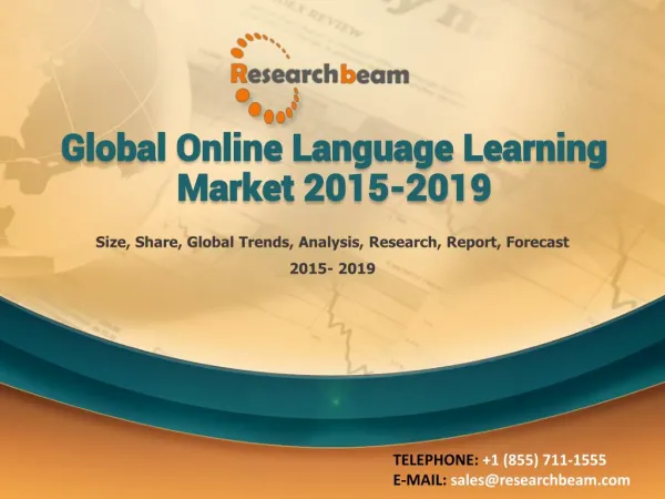Global Online Language Learning Market 2015-2019