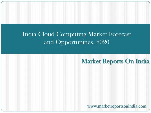 India Cloud Computing Market