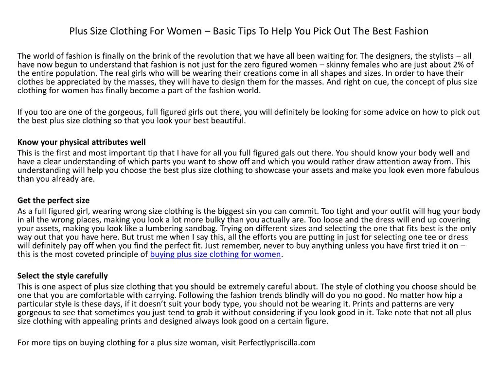 plus size clothing for women basic tips to help you pick out the best fashion