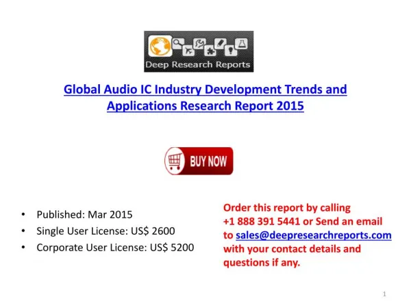 Global Audio IC Industry Development Trend and Applications