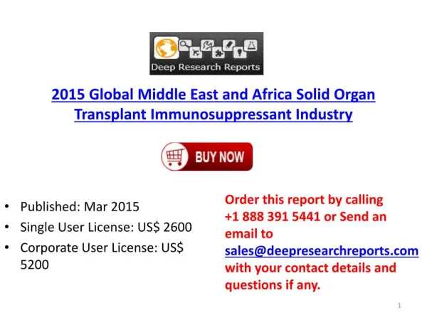 Global Solid Organ Transplant Immunosuppressant Markert