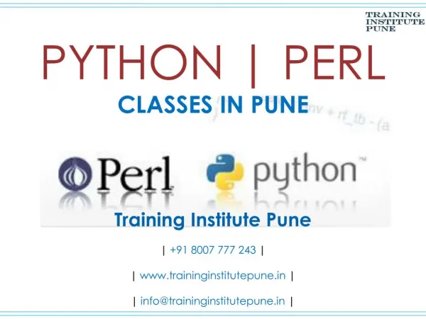 Python | Perl Classes in Pune - Training Institute Pune