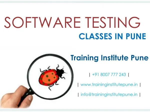 Software Testing Classes in Pune - Training Institute Pune