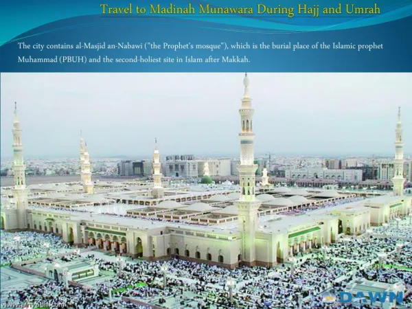 Travel to Madinah Munawara During Hajj and Umrah