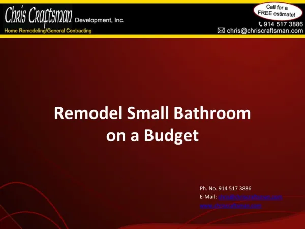 Remodel Small Bathroom on a Budget