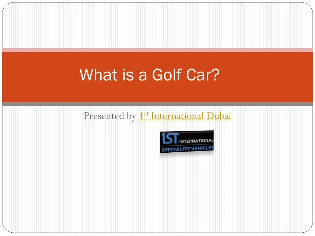 what is a golf car