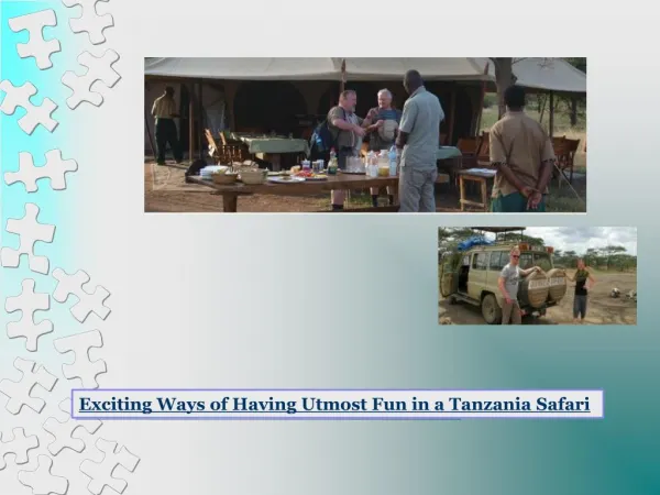 Exciting Ways of Having Utmost Fun in a Tanzania Safari