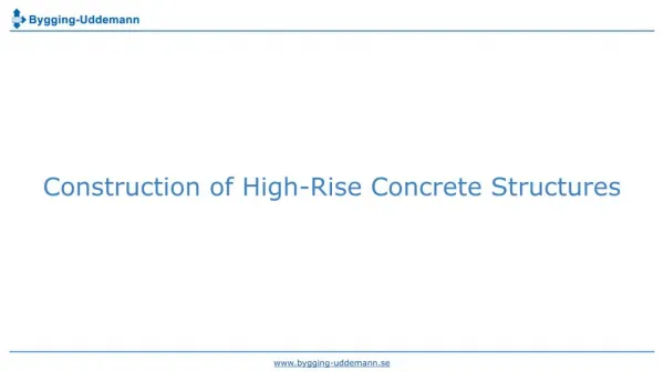 Construction of High-Rise Concrete Structures