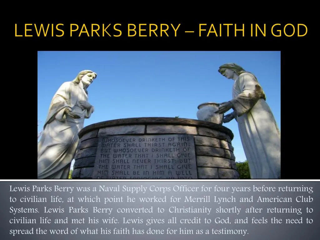 lewis parks berry faith in god