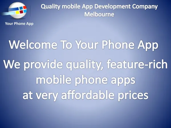 Quality mobile App Development Company Melbourne