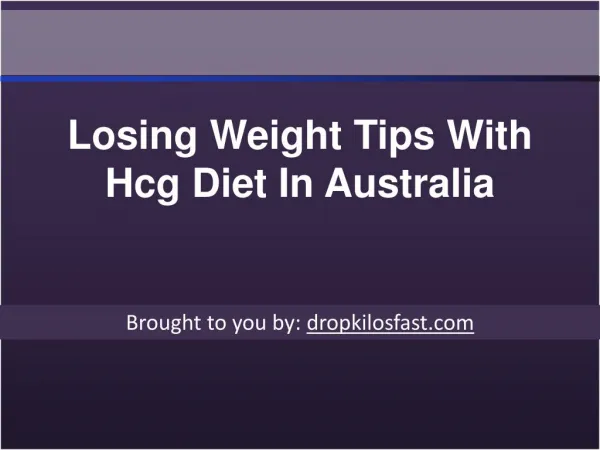 Losing Weight Tips With Hcg Diet In Australia
