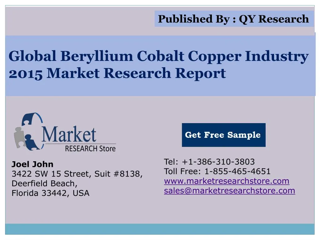 global beryllium cobalt copper industry 2015 market research report