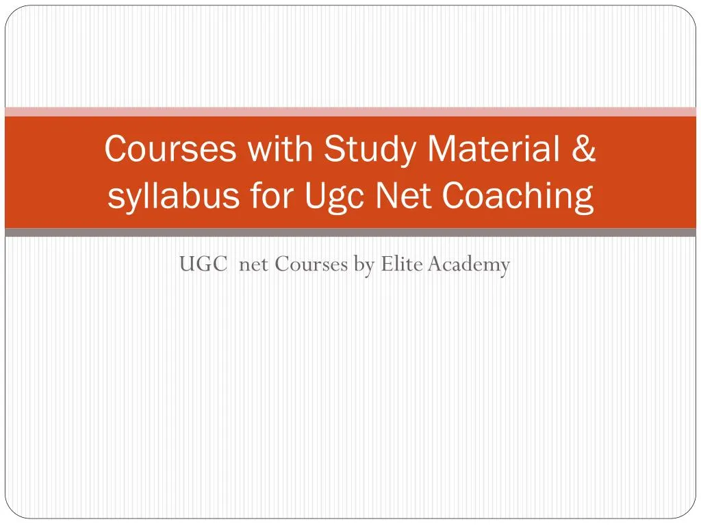 courses with study material syllabus for ugc net coaching