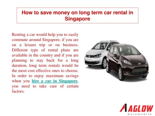 How to save money on long term car rental in Singapore