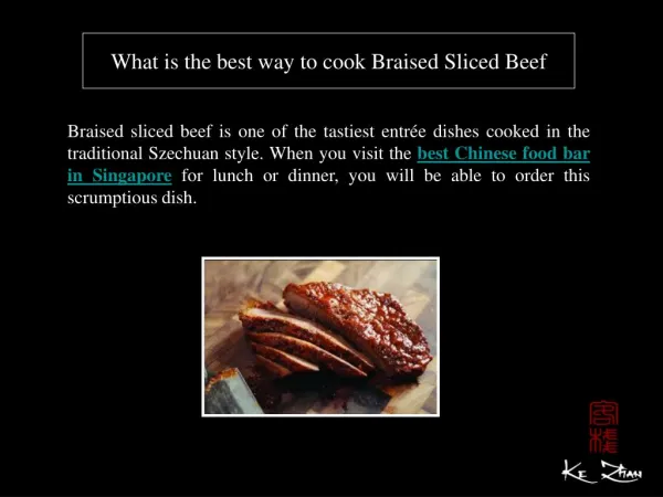 What is the best way to cook Braised Sliced Beef