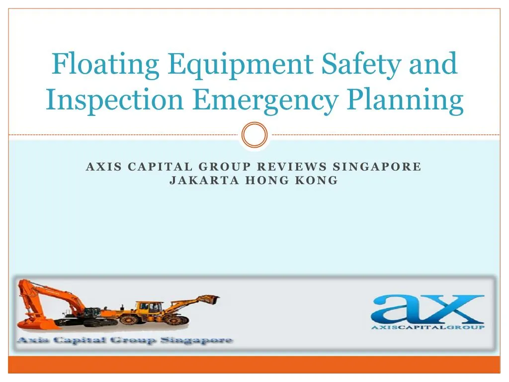 floating equipment safety and inspection emergency planning
