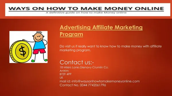 Advertising Affiliate Marketing Program