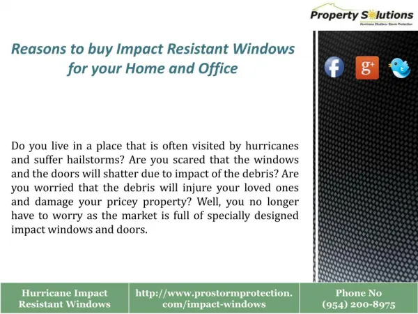 Impact Resistant Windows for your Home and Office
