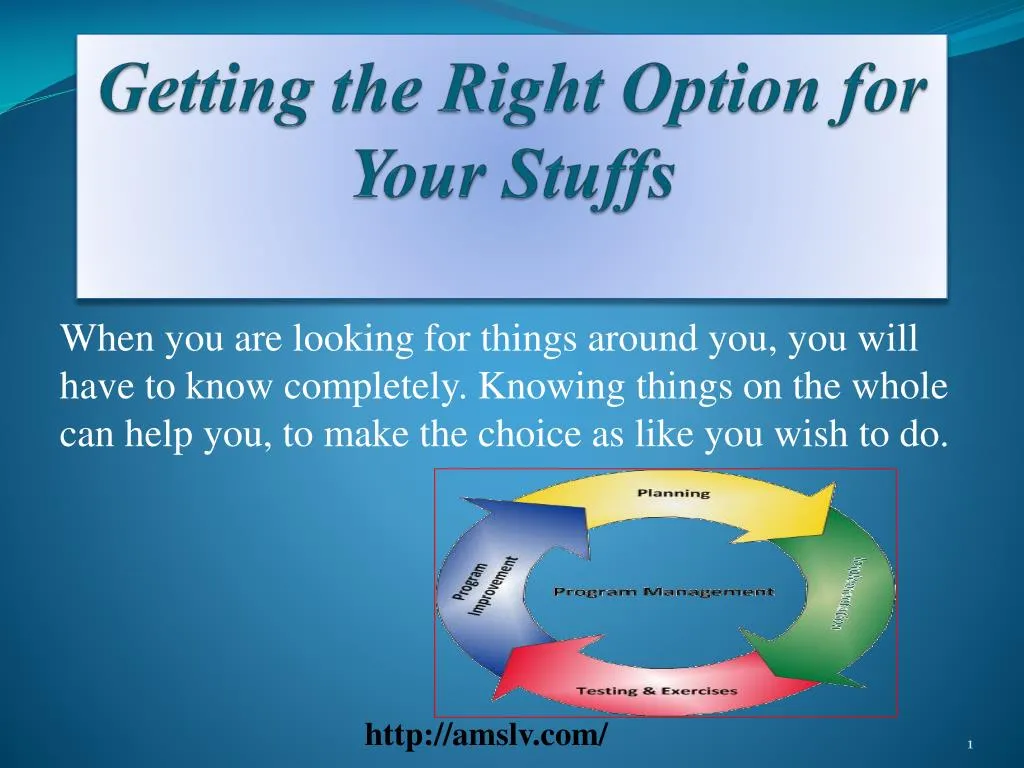 getting the right option for your stuffs
