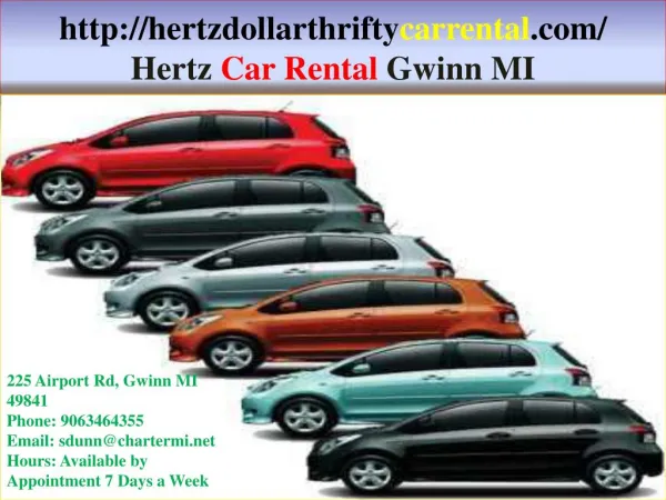 Hertz, Thrifty, Dollar Car Rental Gwinn MI