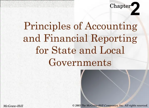 Principles of Accounting and Financial Reporting for State and Local Governments