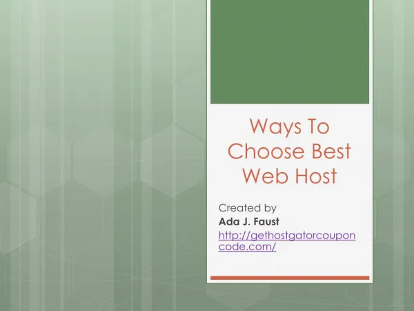 Ways To Choose Best Web Host